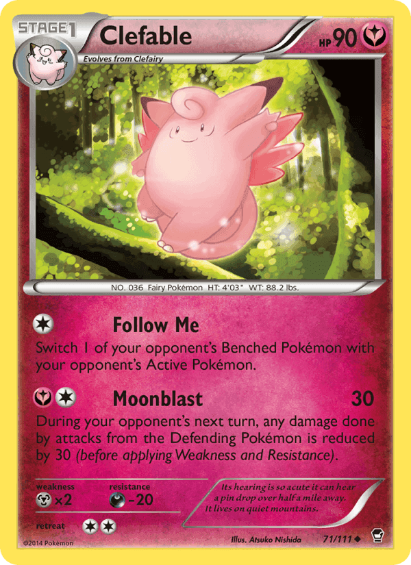 Clefable, card 71 from Furious Fists
