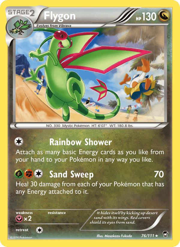 Flygon, card 76 from Furious Fists