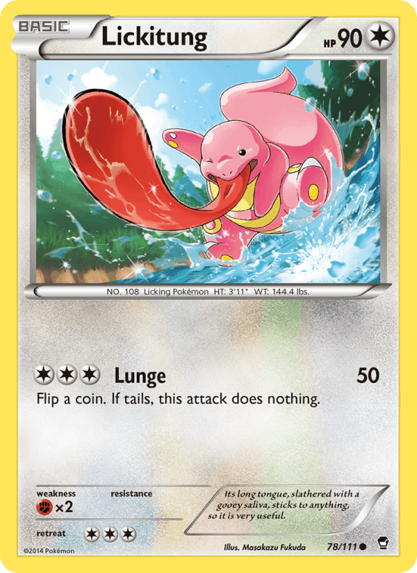 Lickitung, card 78 from Furious Fists