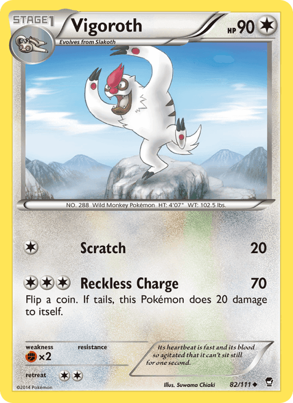 Vigoroth, card 82 from Furious Fists