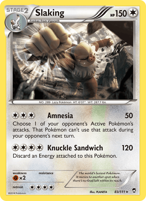 Slaking, card 83 from Furious Fists