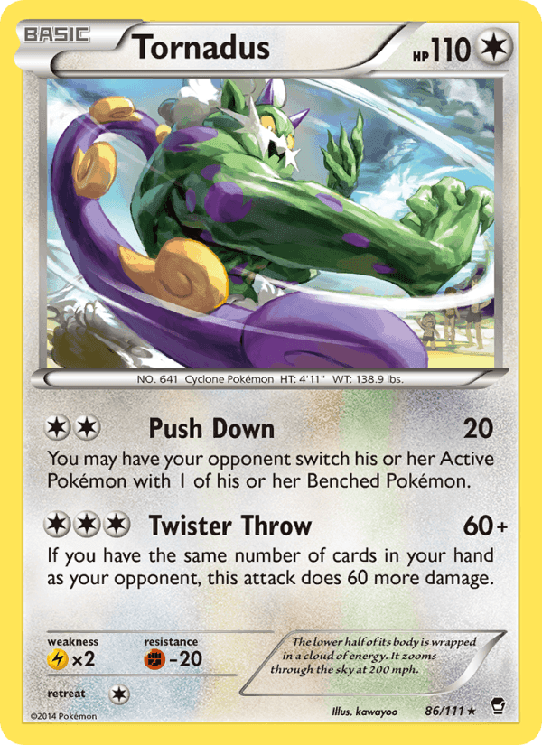Tornadus, card 86 from Furious Fists