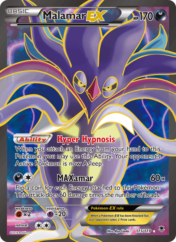 Malamar EX, card 115 from Phantom Forces