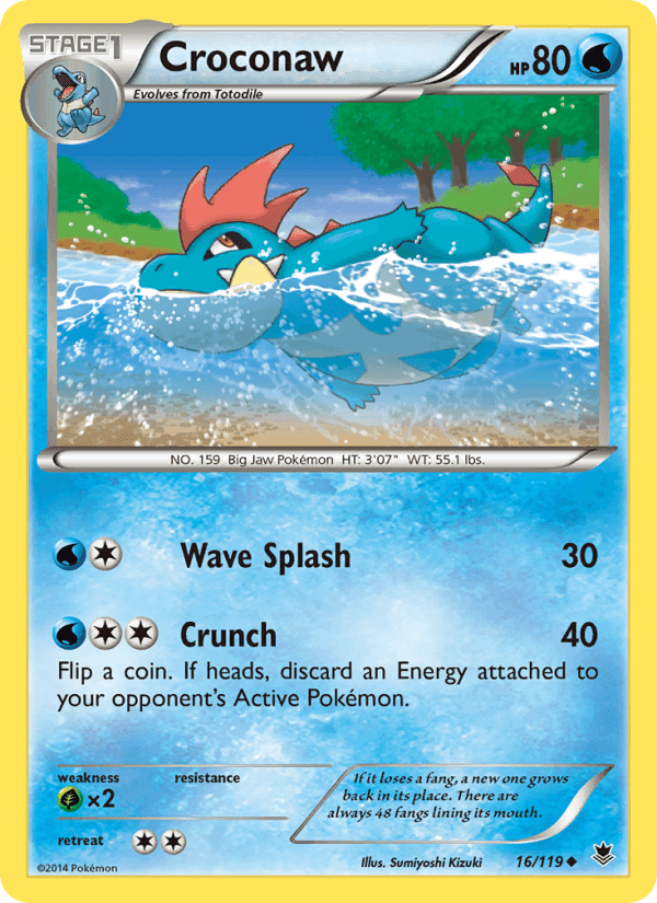 Croconaw, card 16 from Phantom Forces
