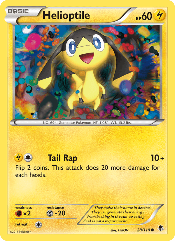 Helioptile, carte 28 de Phantom Forces
