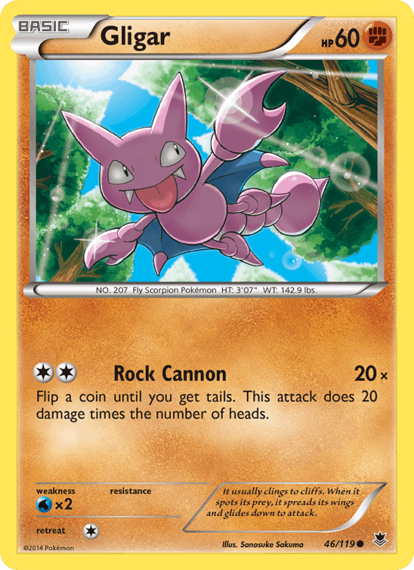 Gligar, card 46 from Phantom Forces