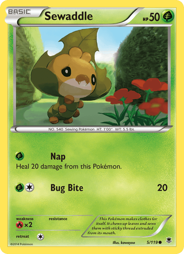 Sewaddle, card 5 from Phantom Forces