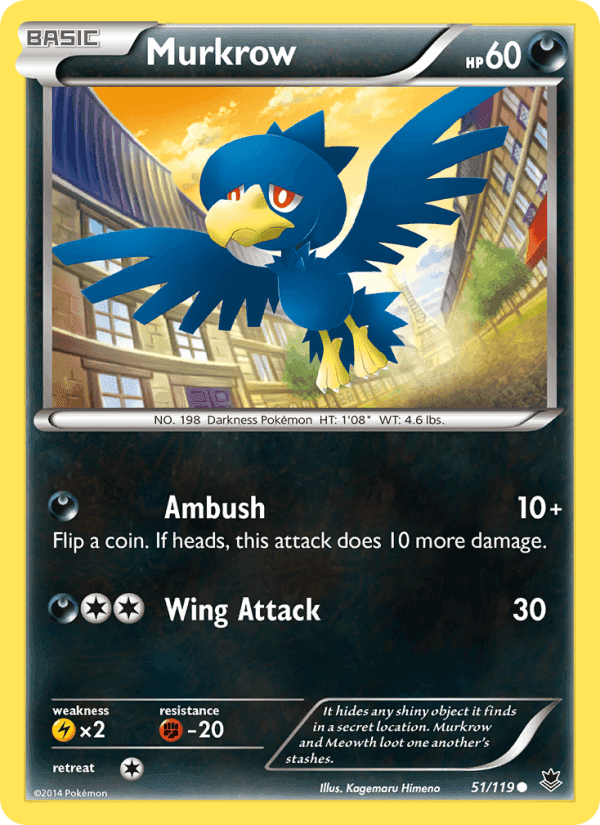 Murkrow, card 51 from Phantom Forces