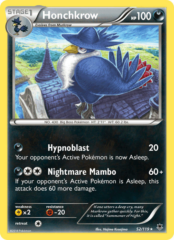 Honchkrow, carta 52 de Phantom Forces