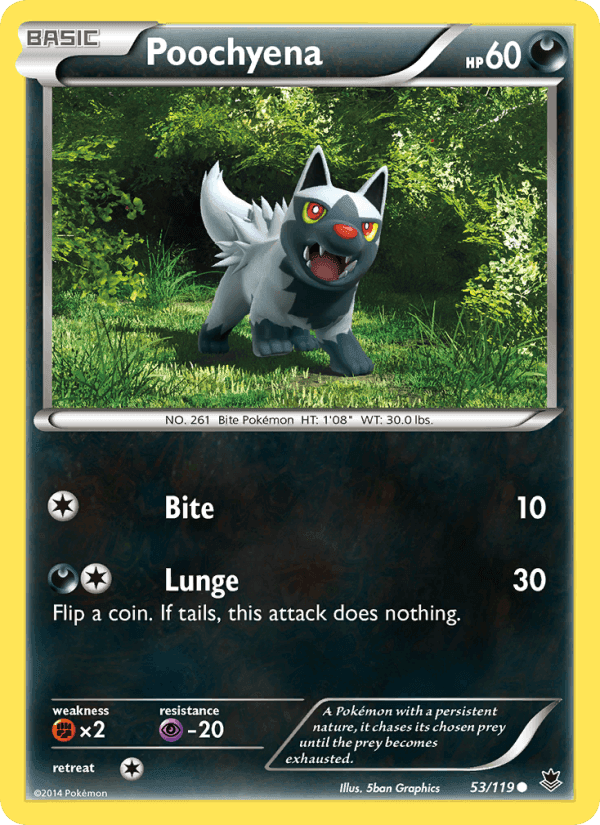 Poochyena, carte 53 de Phantom Forces
