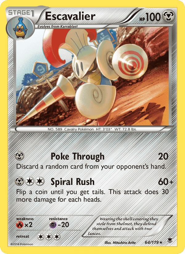 Escavalier, card 64 from Phantom Forces