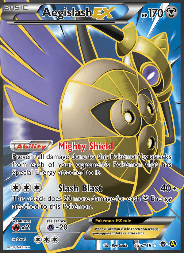 Aegislash EX, card 65a from Phantom Forces