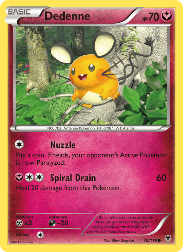 Dedenne, card 70 from Phantom Forces