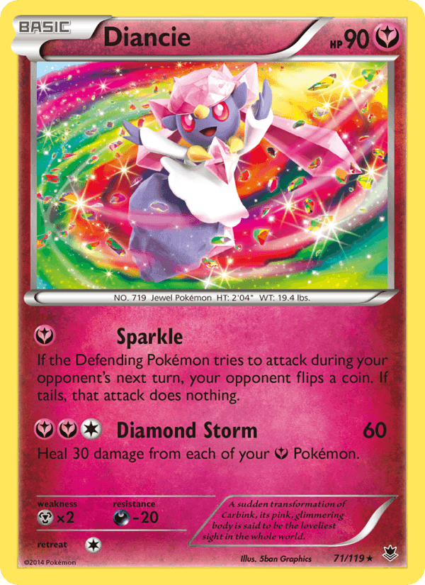 Diancie, card 71 from Phantom Forces