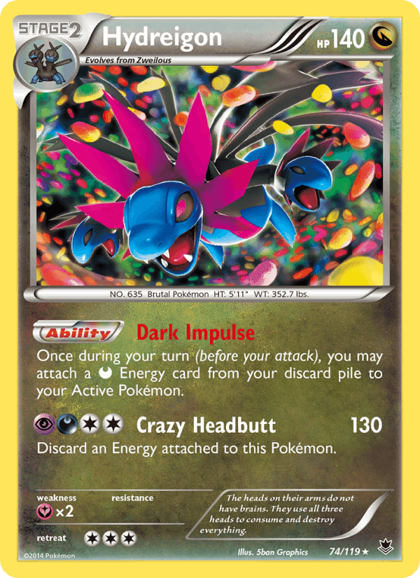 Hydreigon, card 74 from Phantom Forces