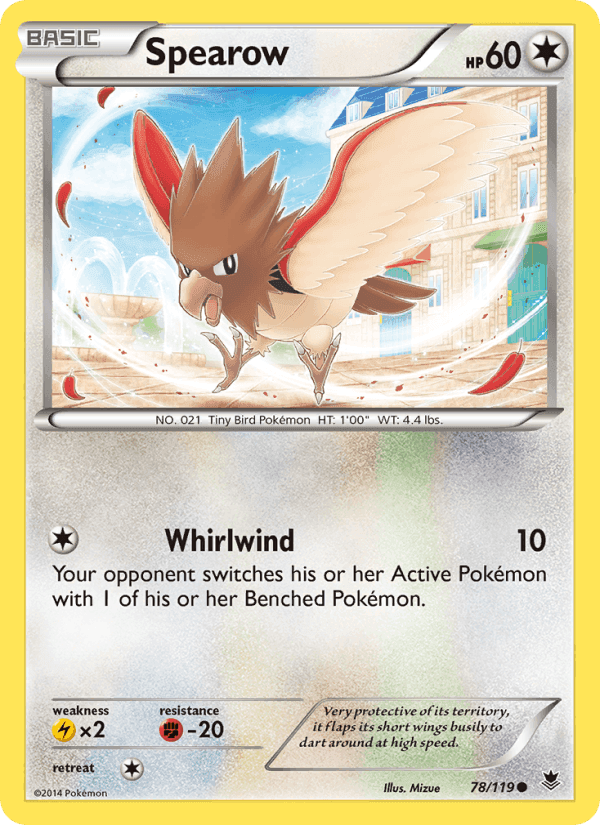 Spearow, card 78 from Phantom Forces