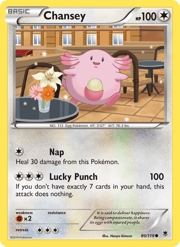 Chansey, card 80 from Phantom Forces
