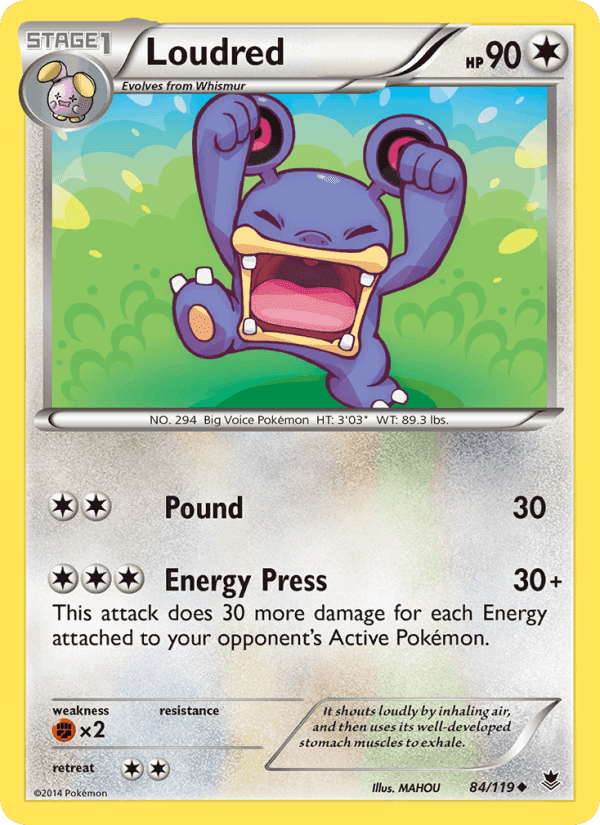 Loudred, card 84 from Phantom Forces