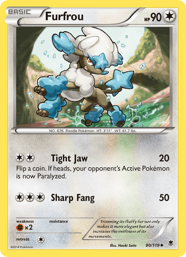 Furfrou, card 90 from Phantom Forces