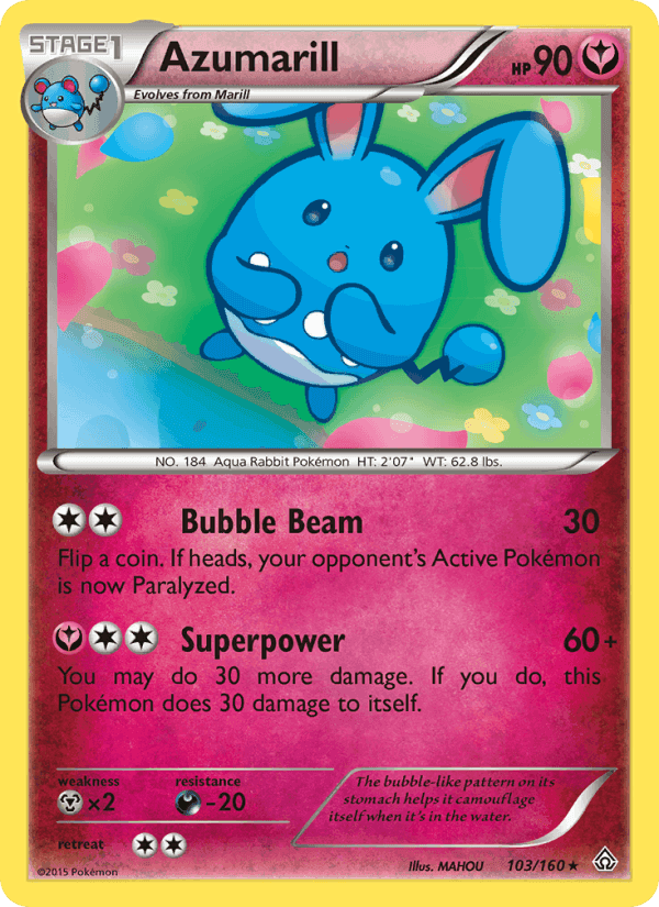 Azumarill, carta 103 de Primal Clash