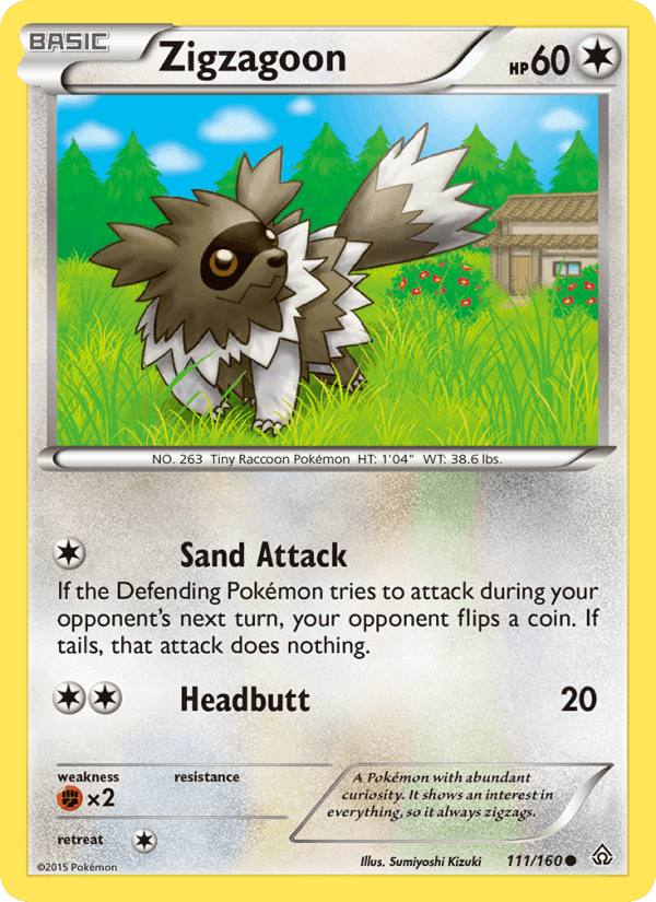 Zigzagoon, card 111 from Primal Clash