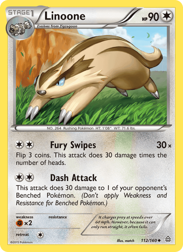 Linoone, card 112 from Primal Clash