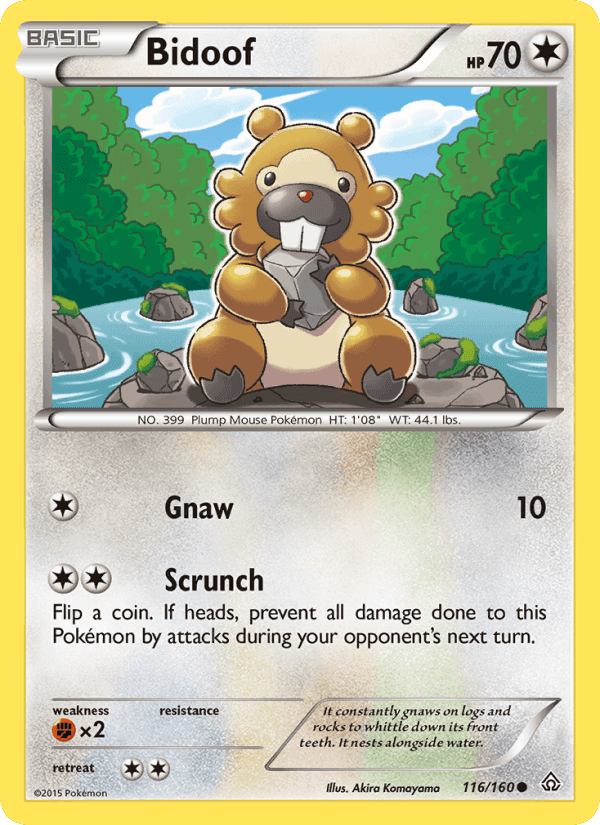 Bidoof, card 116 from Primal Clash