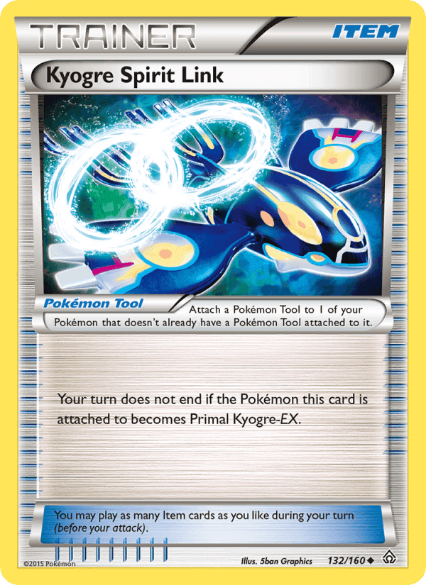 Kyogre Spirit Link, card 132 from Primal Clash