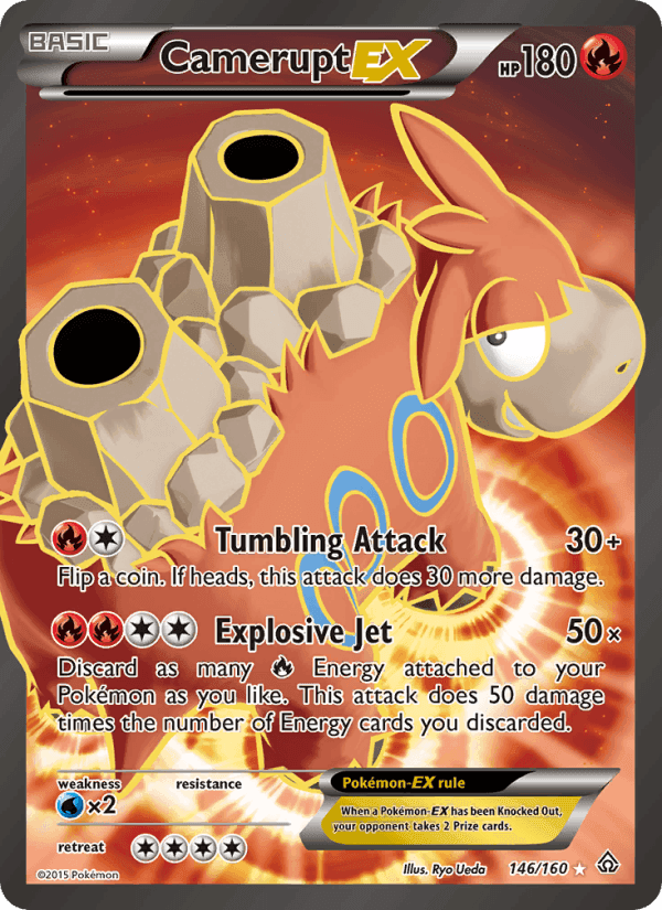 Camerupt EX, card 146 from Primal Clash