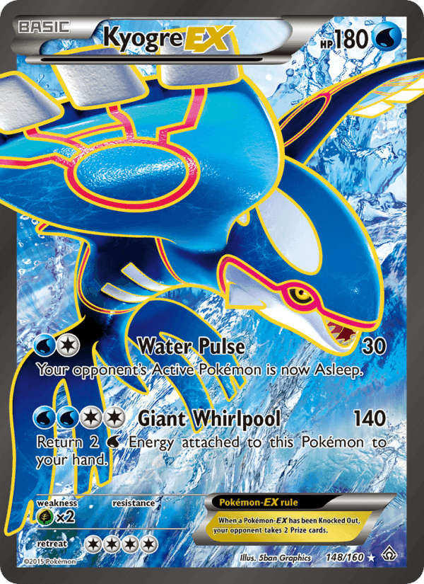 Kyogre EX, card 148 from Primal Clash