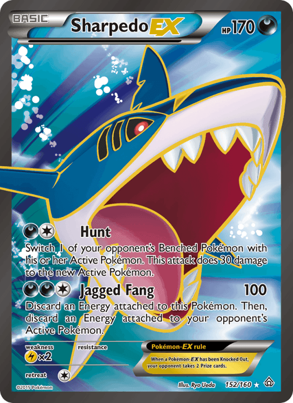 Sharpedo EX, card 152 from Primal Clash