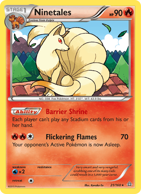 Ninetales, card 21 from Primal Clash