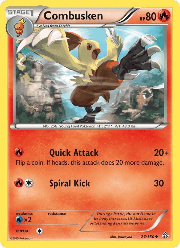 Combusken, card 27 from Primal Clash