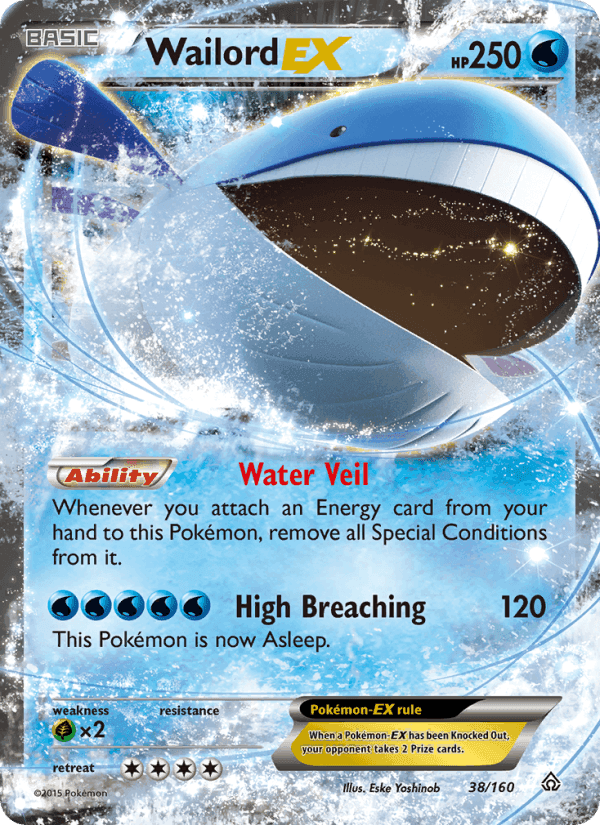Wailord EX, card 38 from Primal Clash
