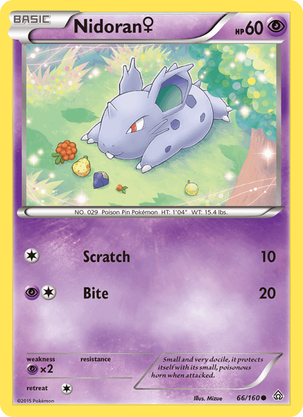 Nidoran♀, card 66 from Primal Clash