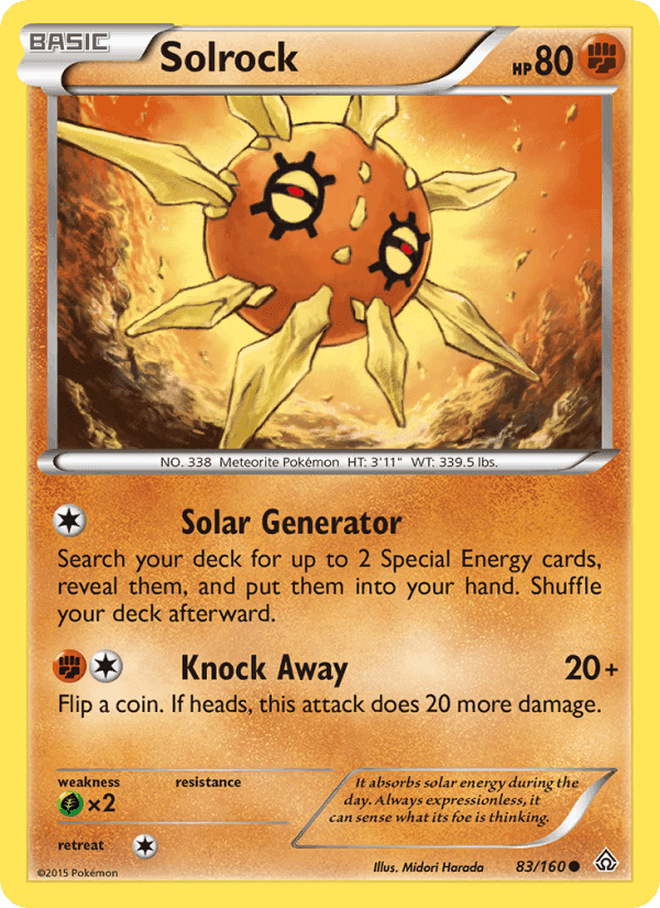 Solrock, card 83 from Primal Clash