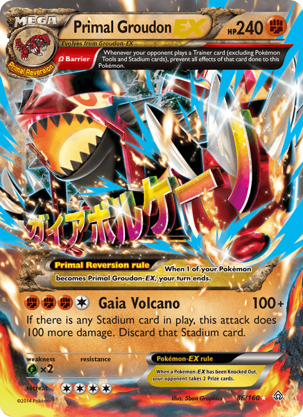 Primal Groudon EX, card 86 from Primal Clash