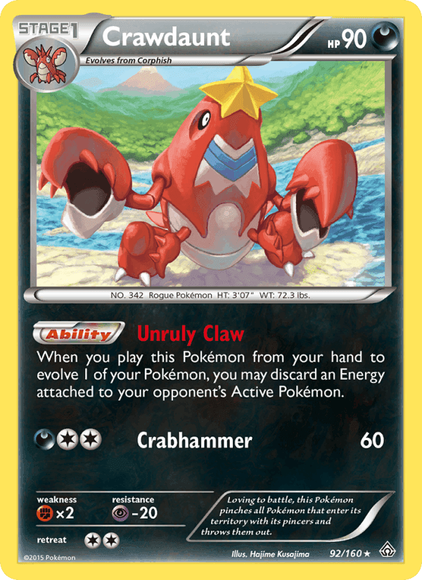 Crawdaunt, card 92 from Primal Clash