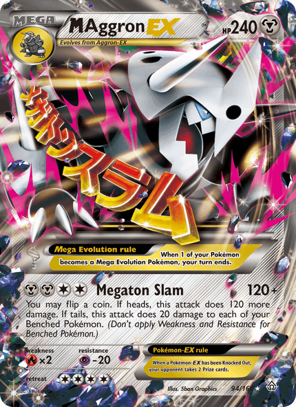 M Aggron EX, card 94 from Primal Clash