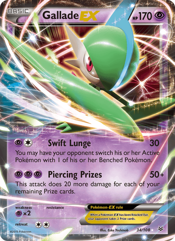 Gallade EX, card 34 from Roaring Skies