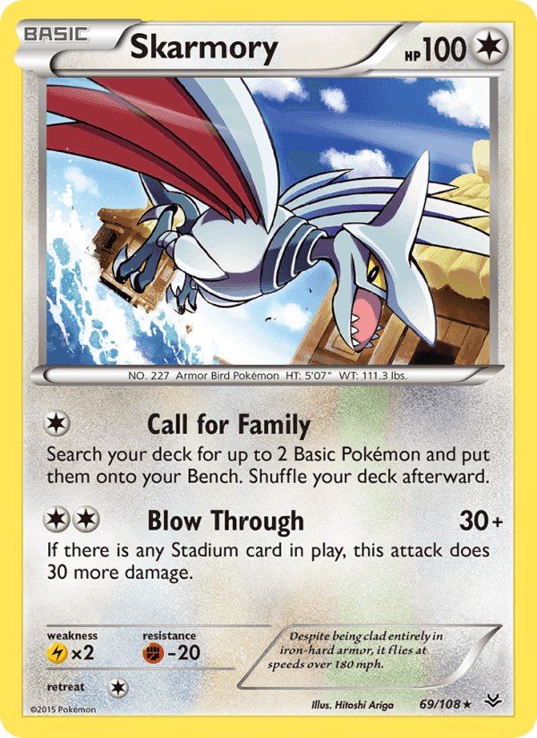 Skarmory, card 69 from Roaring Skies