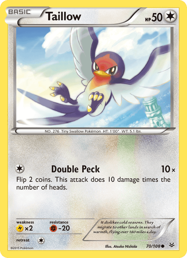 Taillow, card 70 from Roaring Skies