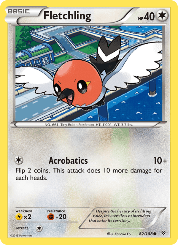 Fletchling, card 82 from Roaring Skies
