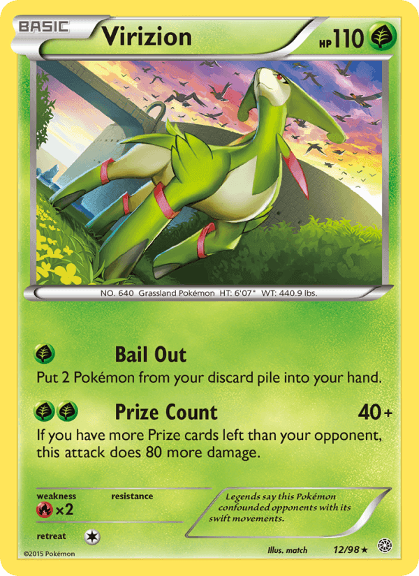 Virizion, card 12 from Ancient Origins