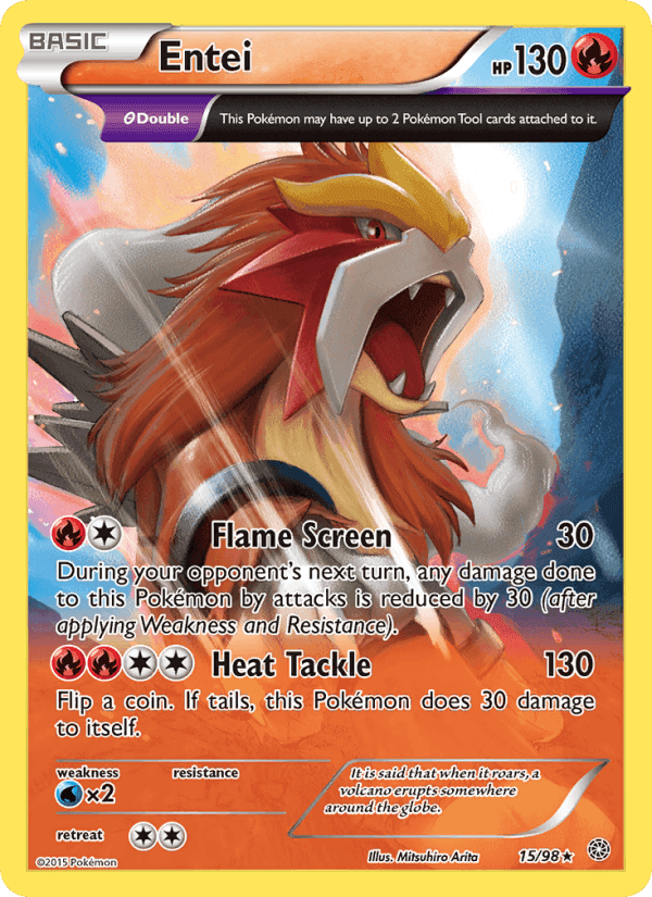 Entei, card 15 from Ancient Origins