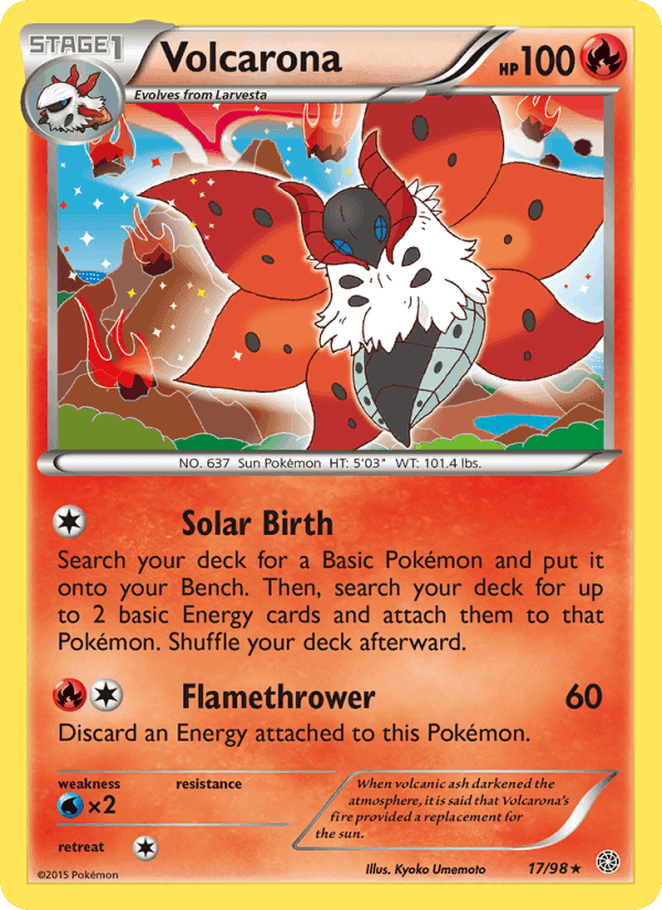 Volcarona, card 17 from Ancient Origins