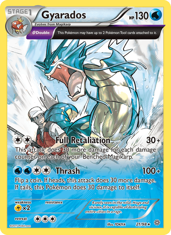 Gyarados, card 21 from Ancient Origins