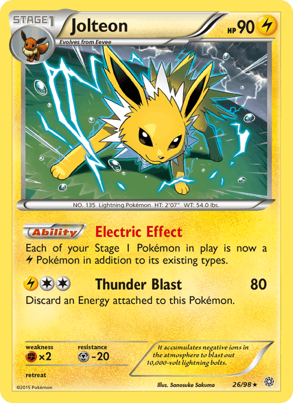 Jolteon, carta 26 de Ancient Origins