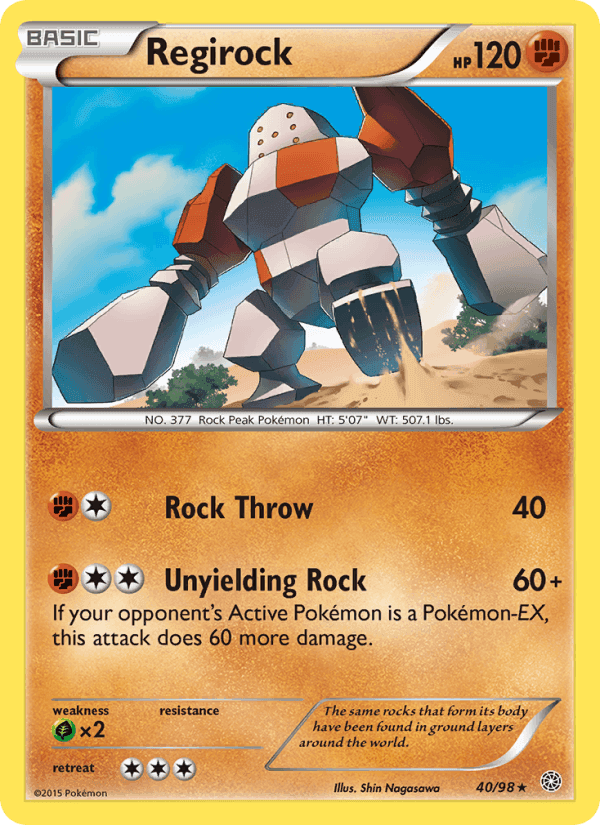 Regirock, carte 40 de Ancient Origins