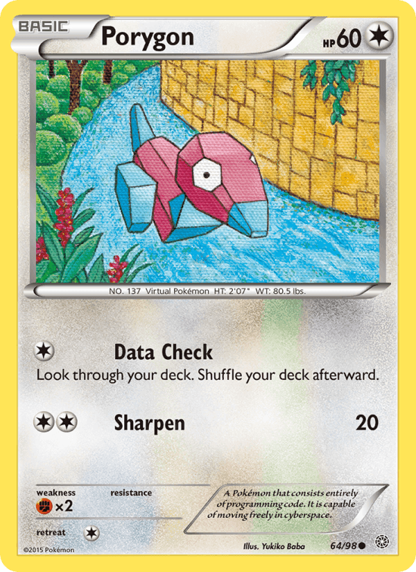 Porygon, card 64 from Ancient Origins